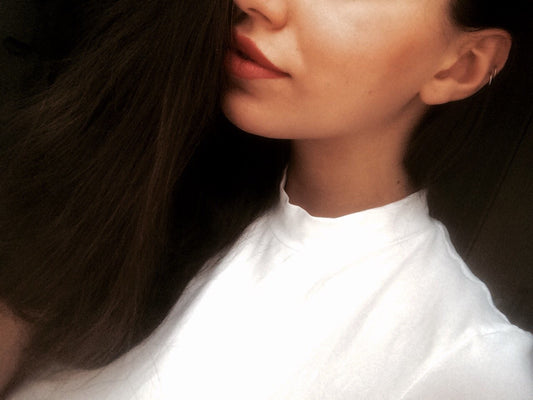 Close up of a woman and her glowing skin