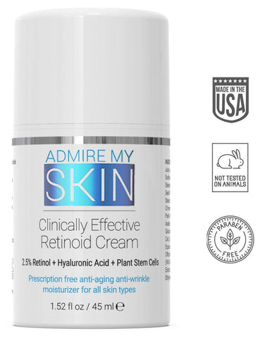 Kliniskt effektiv retinoidkräm - receptfritt retinol - beundra min hud