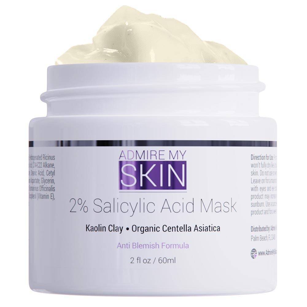 Masque facial à 2% d'acide salicylique pour l'acné - admire ma peau